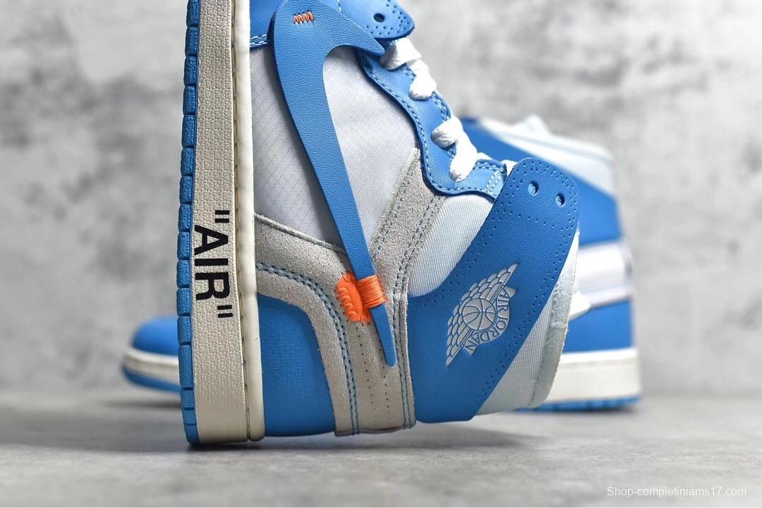 Air Jordan 1Retro High Off-White University Blue UNC