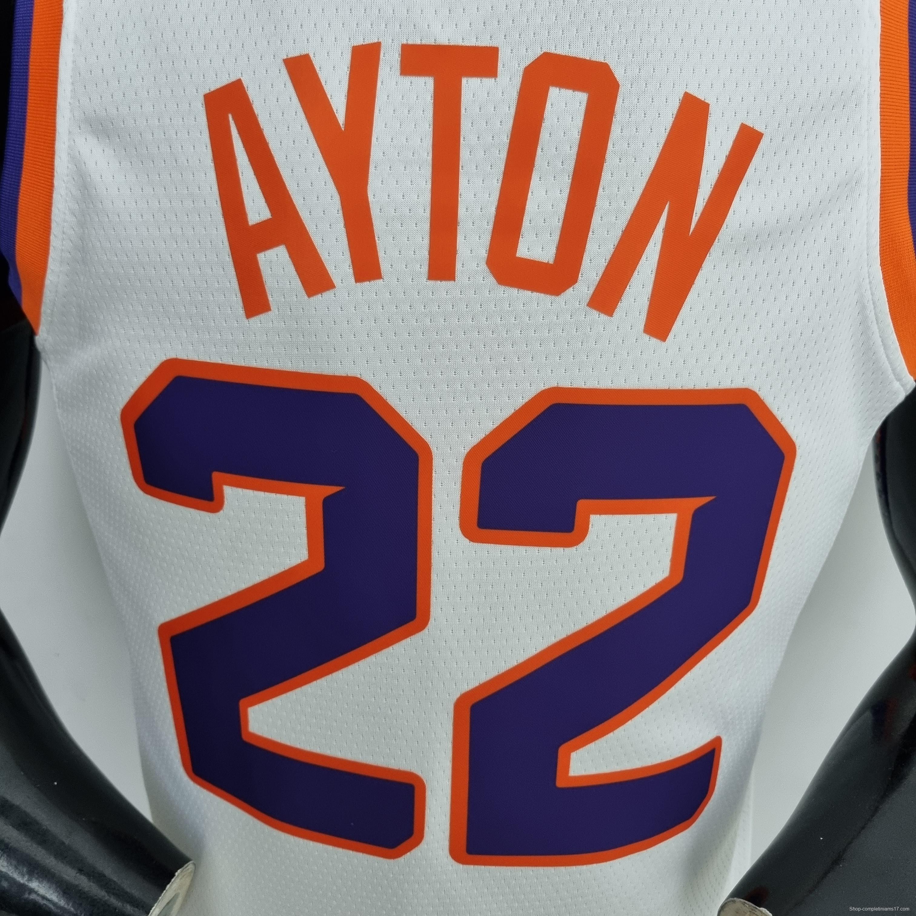 75th Anniversary Ayton #22 Phoenix Suns White NBA Jersey