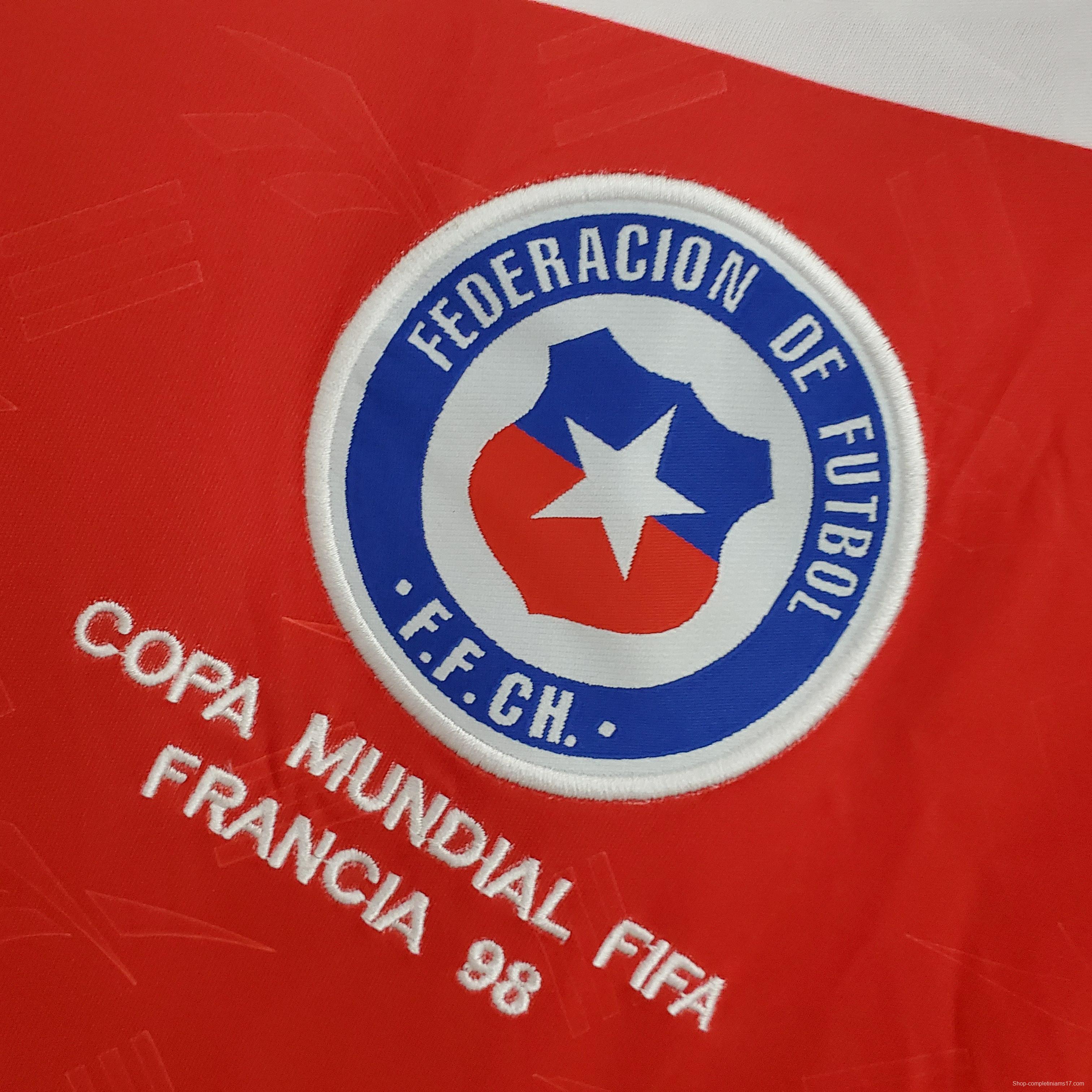 Retro 1998 Chile home Soccer Jersey