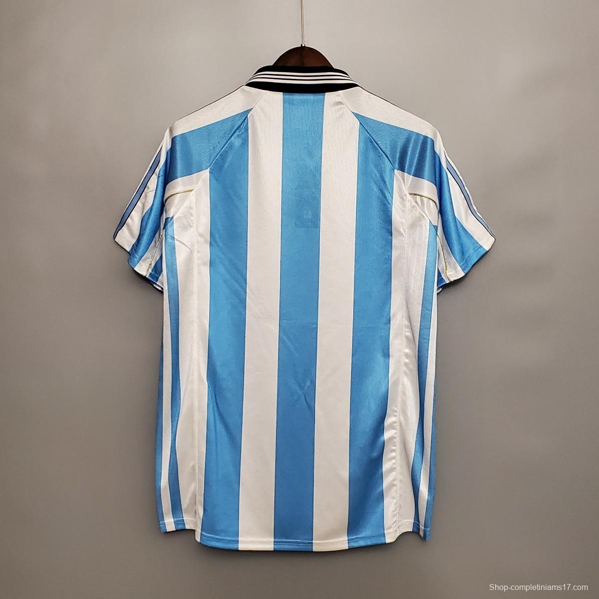 Retro Argentina 1998 home Soccer Jersey