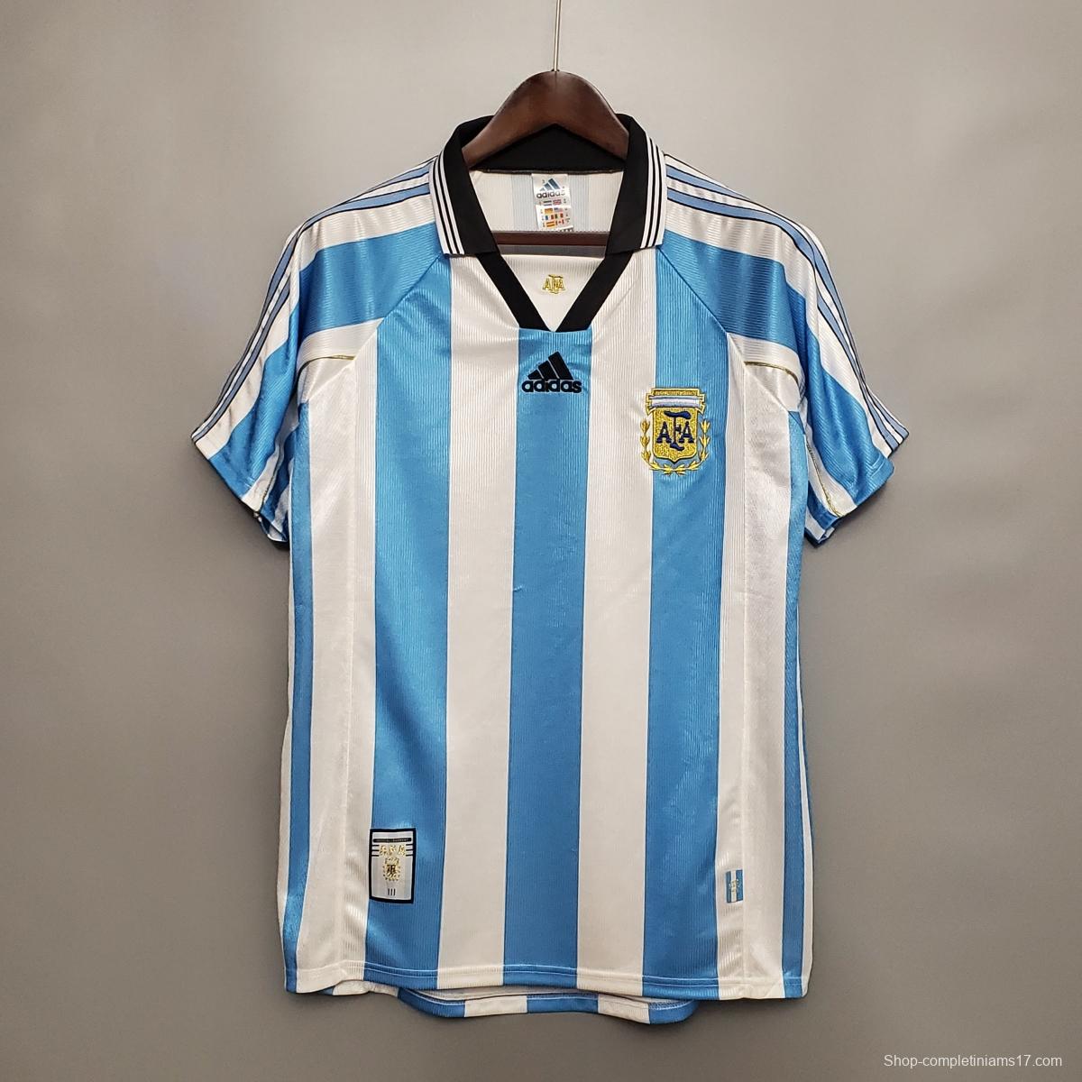 Retro Argentina 1998 home Soccer Jersey