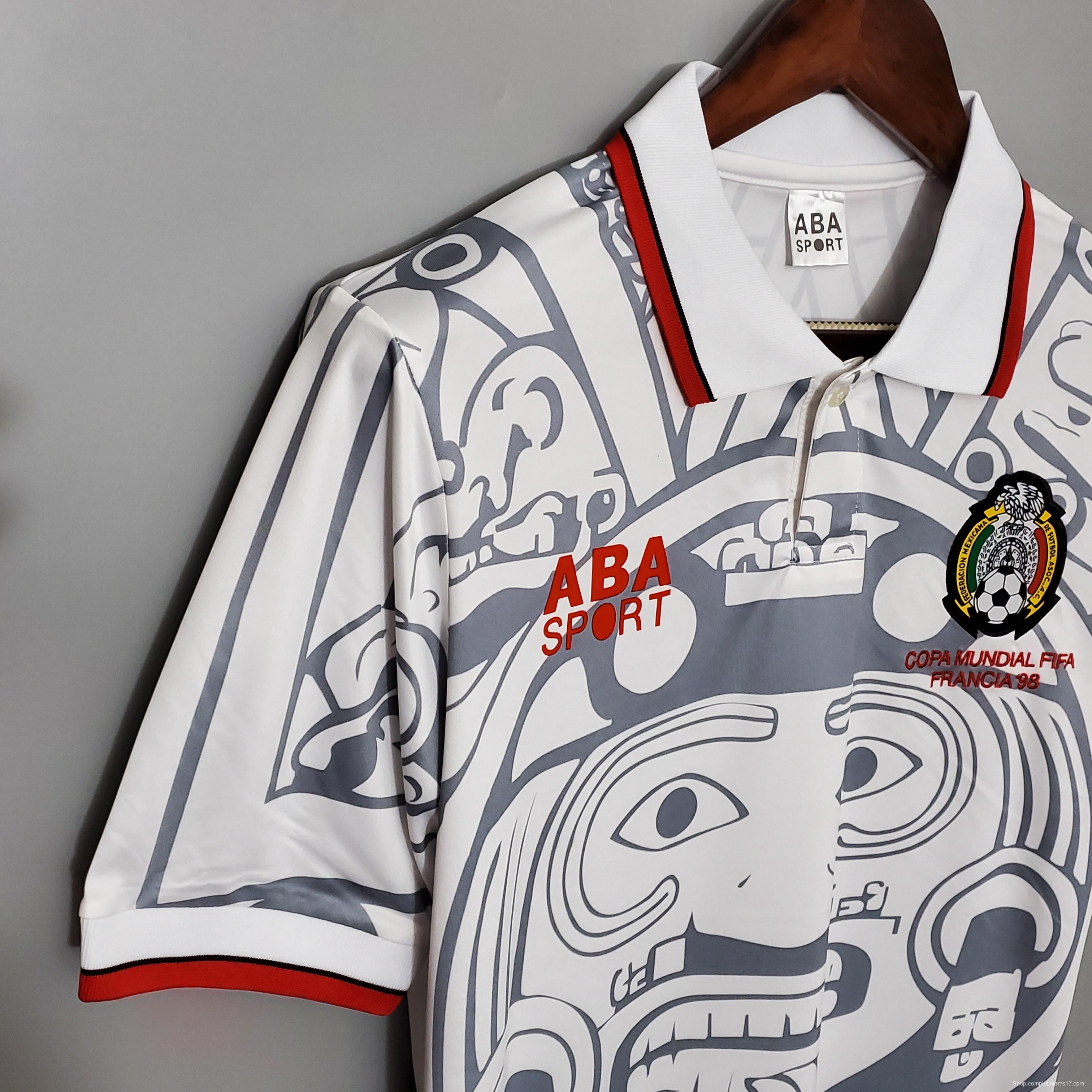 Retro 1998 Mexico away Soccer Jersey