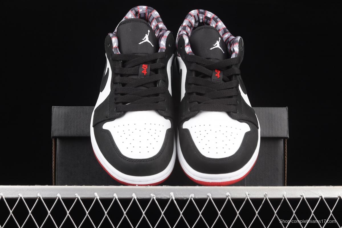 Air Jordan 1 Low Quai 54 black and white Paris low-gang cultural leisure sports shoes DM0095-106