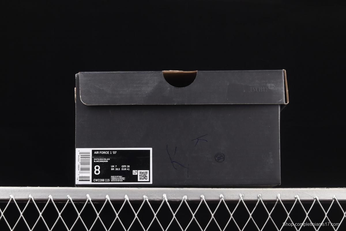 NIKE Air Force 11607 Mid PS5 video game theme black and white gray glossy shoes body upper casual board shoes CW2288-115