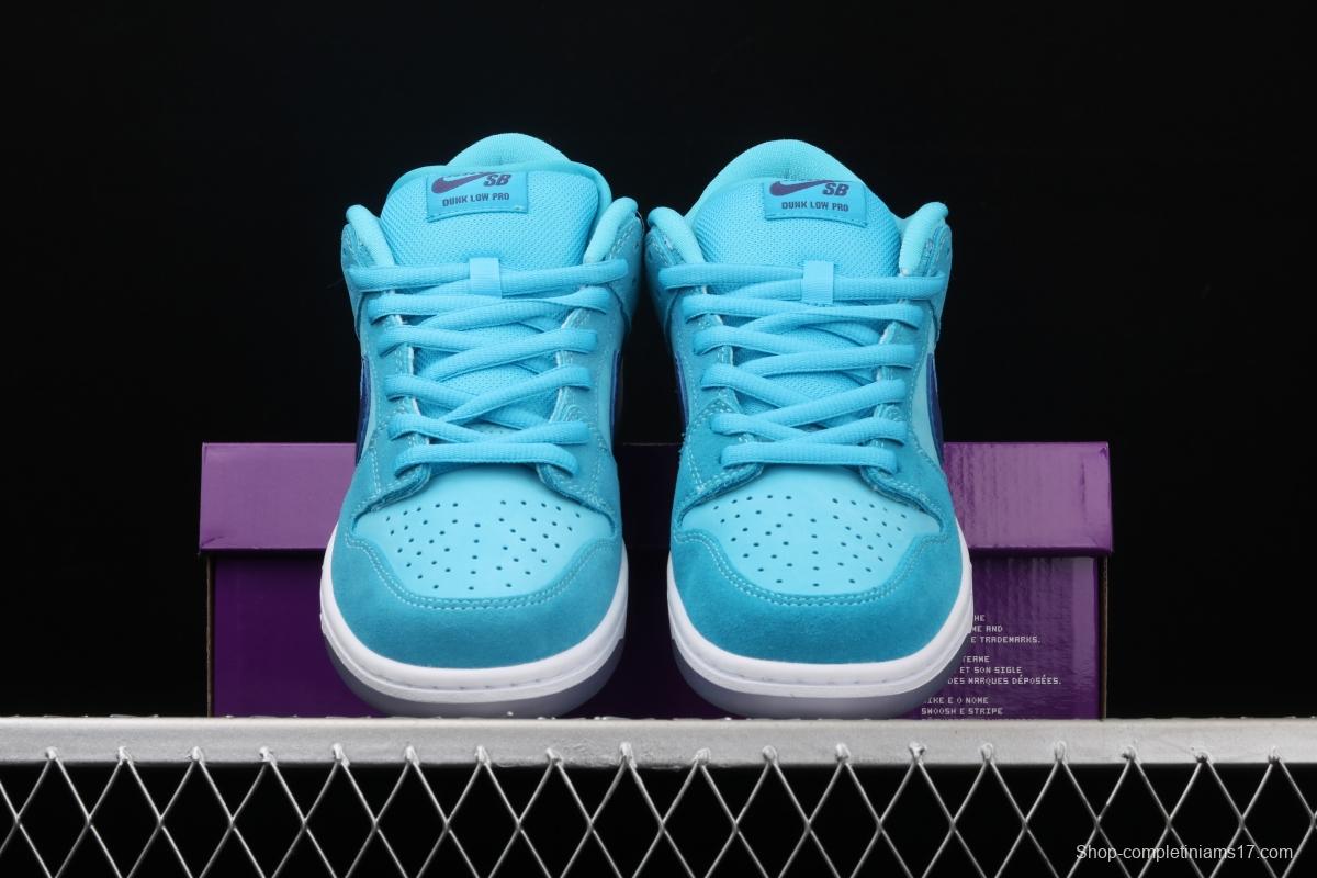 NIKE SB DUNK Low Pro sky blue fur-like fluorescent bottom low-top casual board shoes BQ6817-400