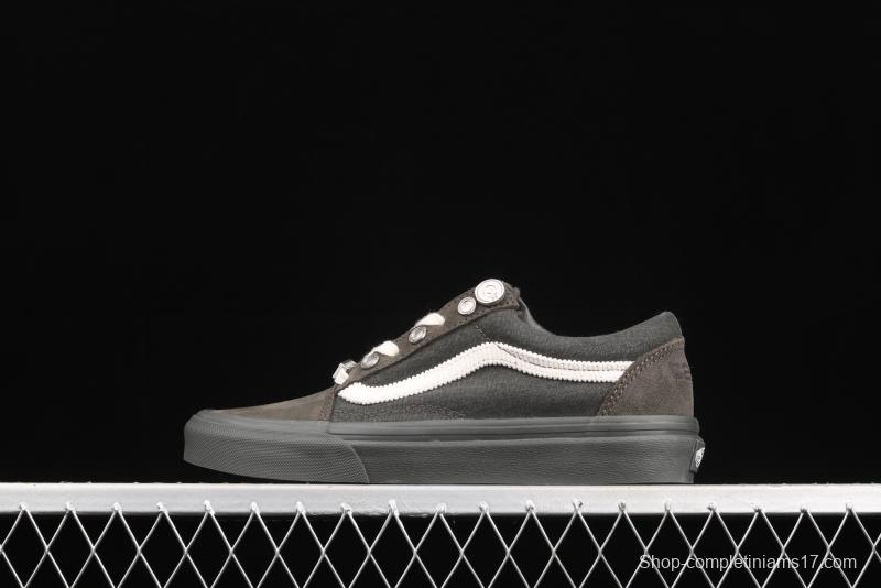 C2H4 x Vans Old Skool RelicStone joint style dark gray low-top casual board shoes VN0A5AO92YD