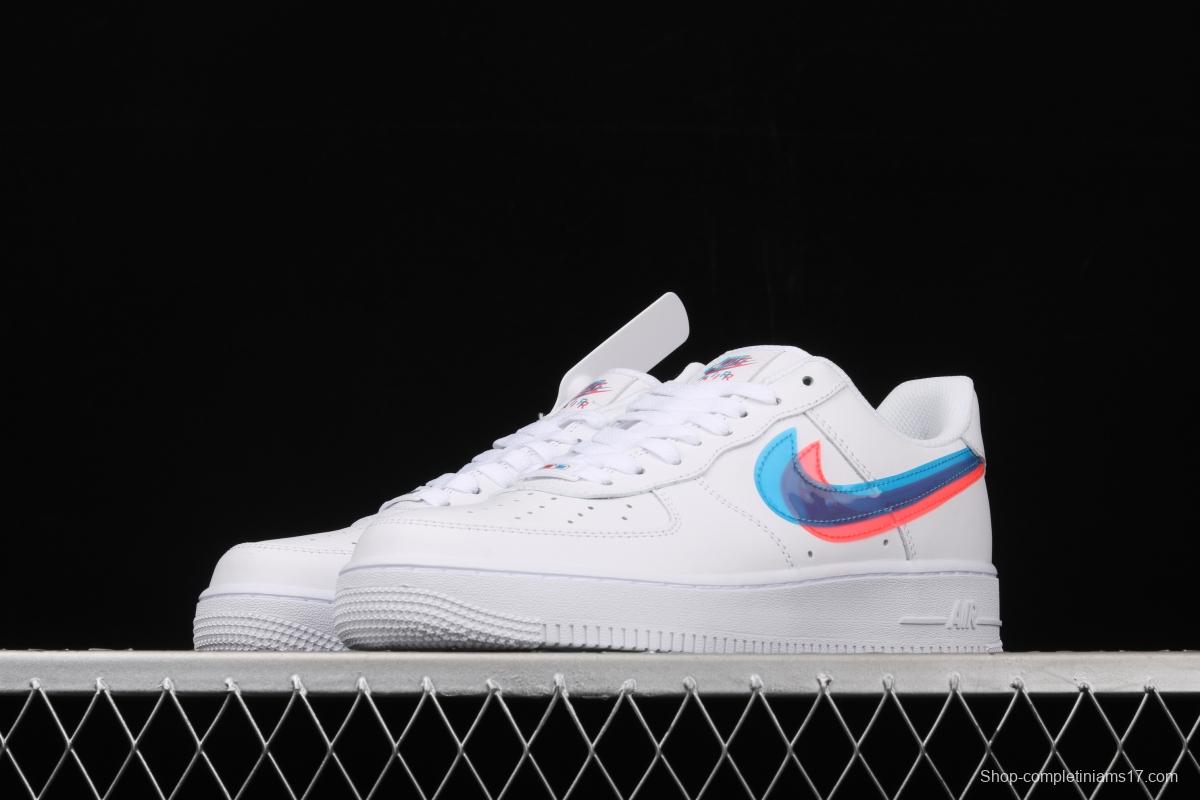 NIKE Air Force 1: 07 Hyun Color Air Force Joint style low-top Leisure Board shoes BV2551-100