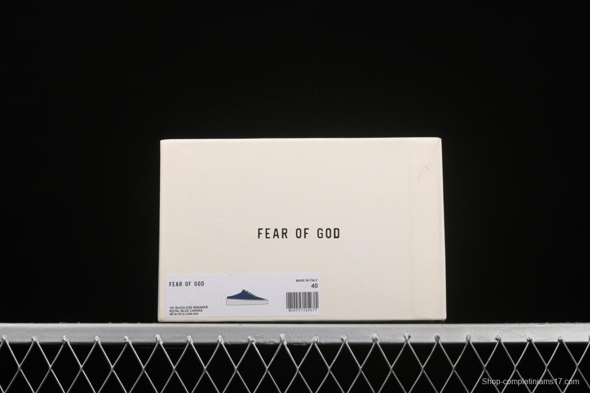 Fear Of God breathable canvas trend leisure semi-dragged blue and white color matching