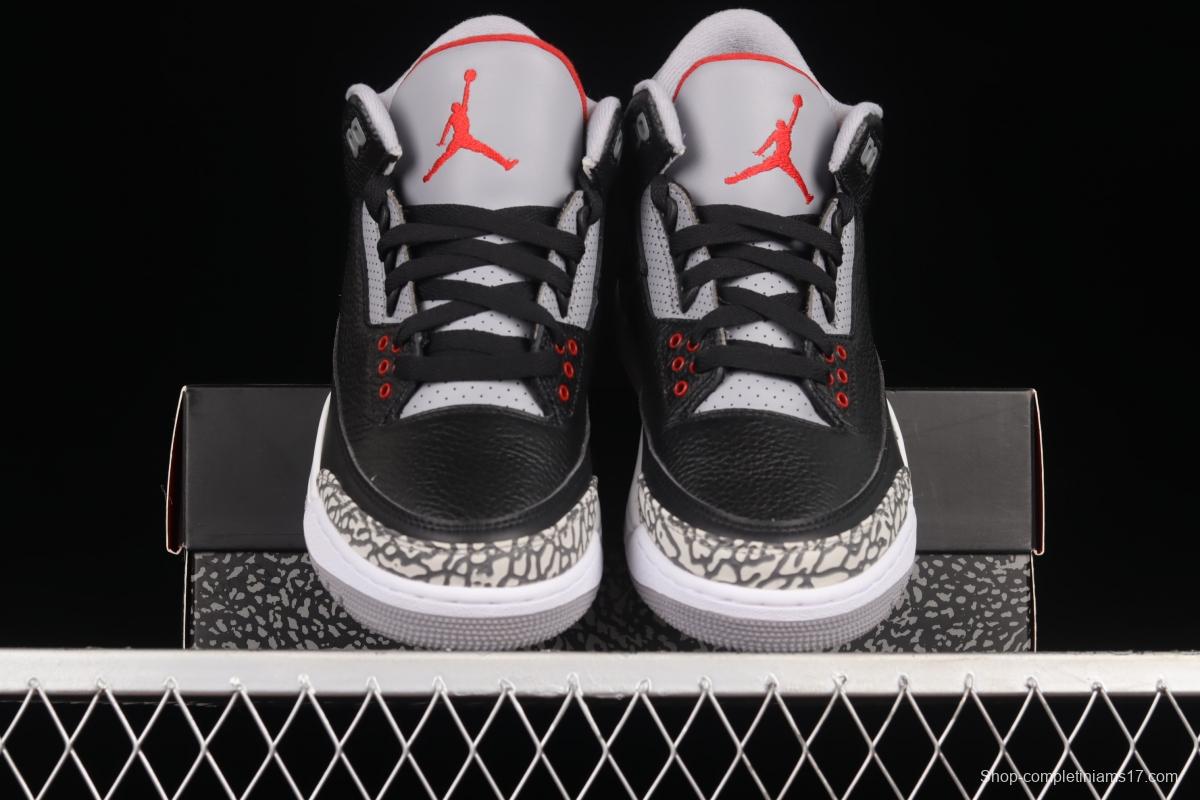 Air Jordan 3 Retro Black Cement (2018) AJ3 Joe 3 Retro Black Cement 854262-001