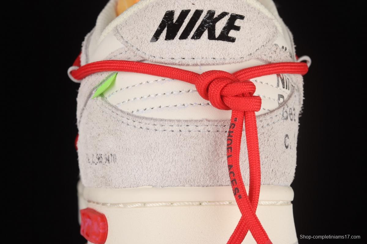 OFF-White x NIKE DUNK Low OW suede SB buckle rebound fashion casual board shoes DJ0950-103