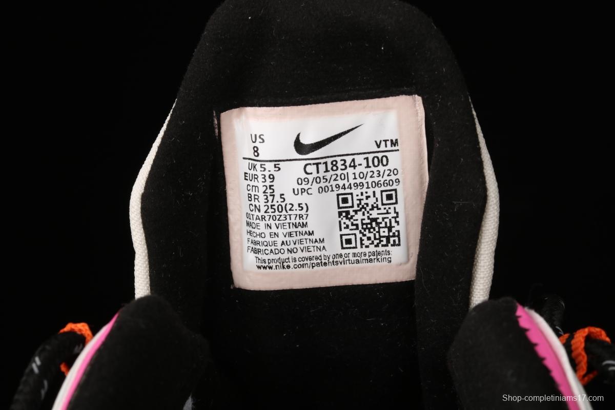 NIKE Air Max 270React new high-frequency mesh hollowing out function half-palm air cushion running shoes CT1834-100