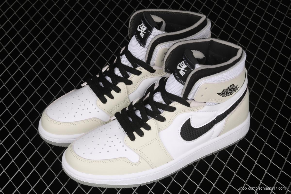 Air Jordan 1 Zoom Air CMFT Pearl White High Top Basketball shoes CT0979-002