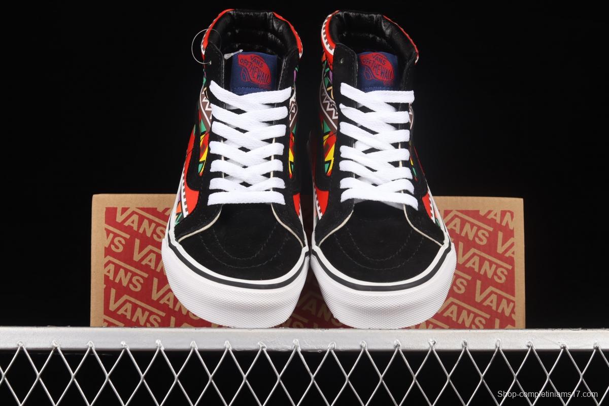 Vans Sk8-Hi Dx Moroccan style theme series high top leisure sports shoes VN0A38GFUQ1