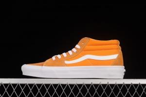 Vans Sk8-Mid 2022 Spring New Orange Soda Water Upper Skateboard Shoes VN0A3WM360C