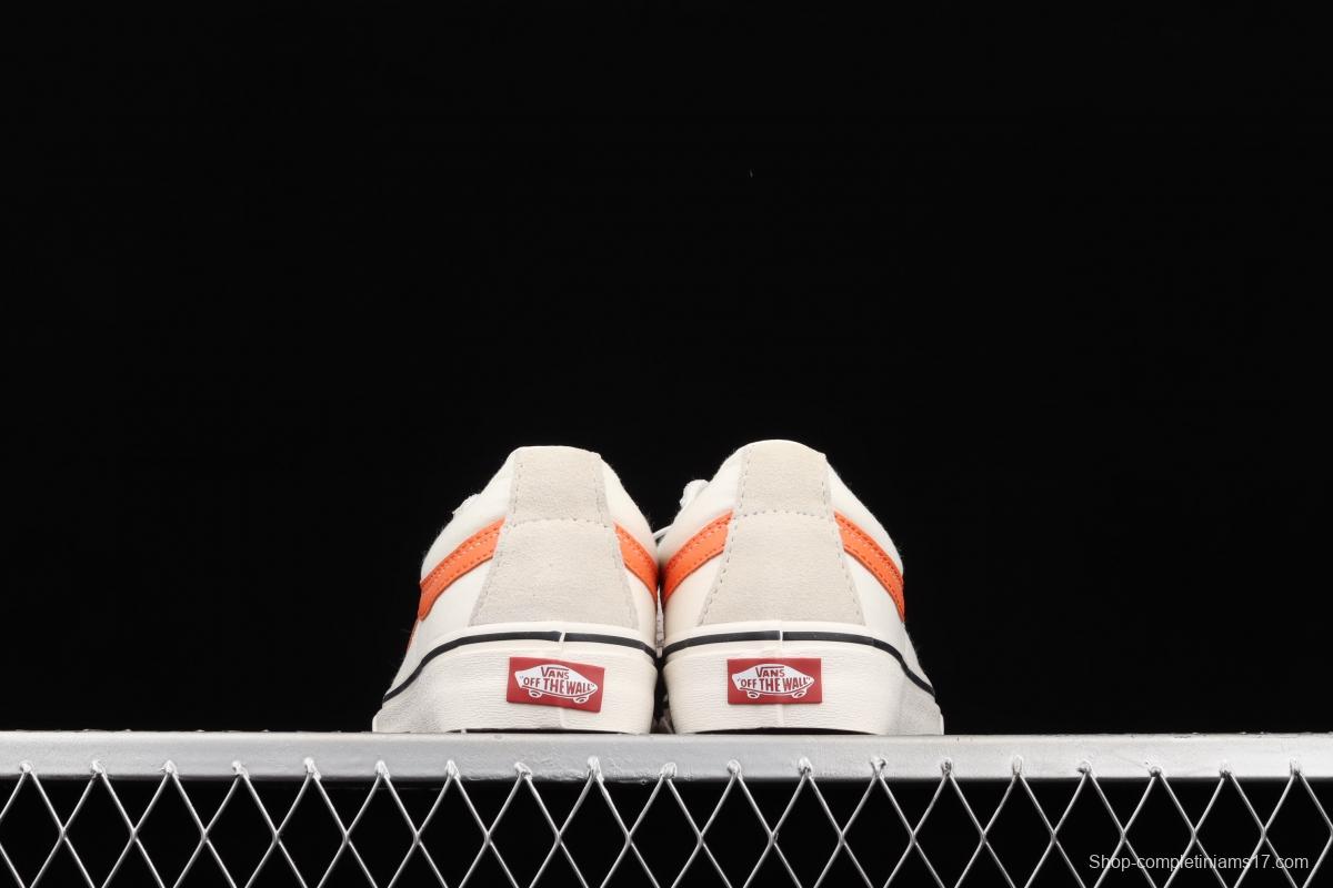 Vans Sk8-Low Reissue S classic white rice and white orange low-top leisure canvas vulcanized board shoes VN0A4UW14WU