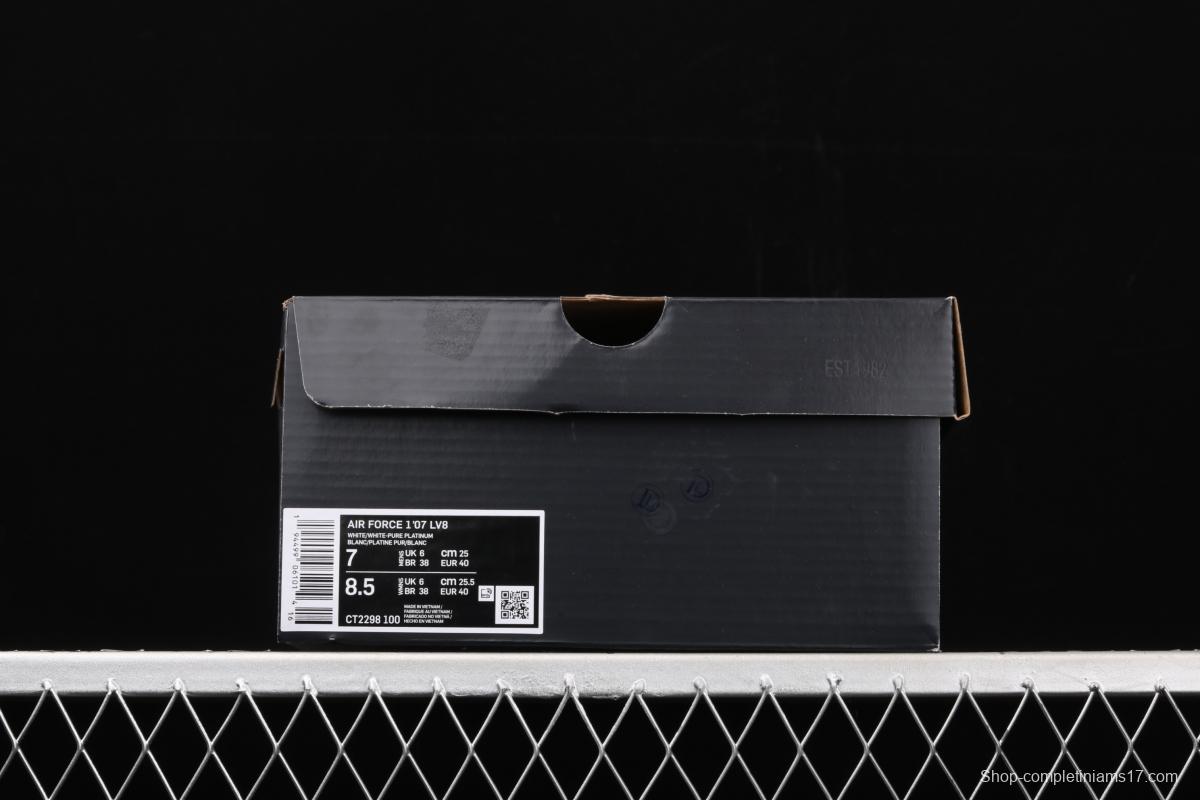 NIKE Air Force 1 Low NBA Pack Black and White Raw Rubber low Band Leisure Sports Board shoes CT2298-100