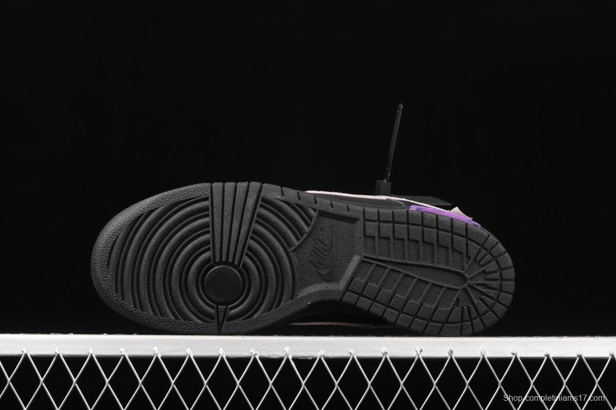 OFF-White x NIKE DUNK Low 04 of 50 OW all black casual sports skateboard shoes DM1602-001