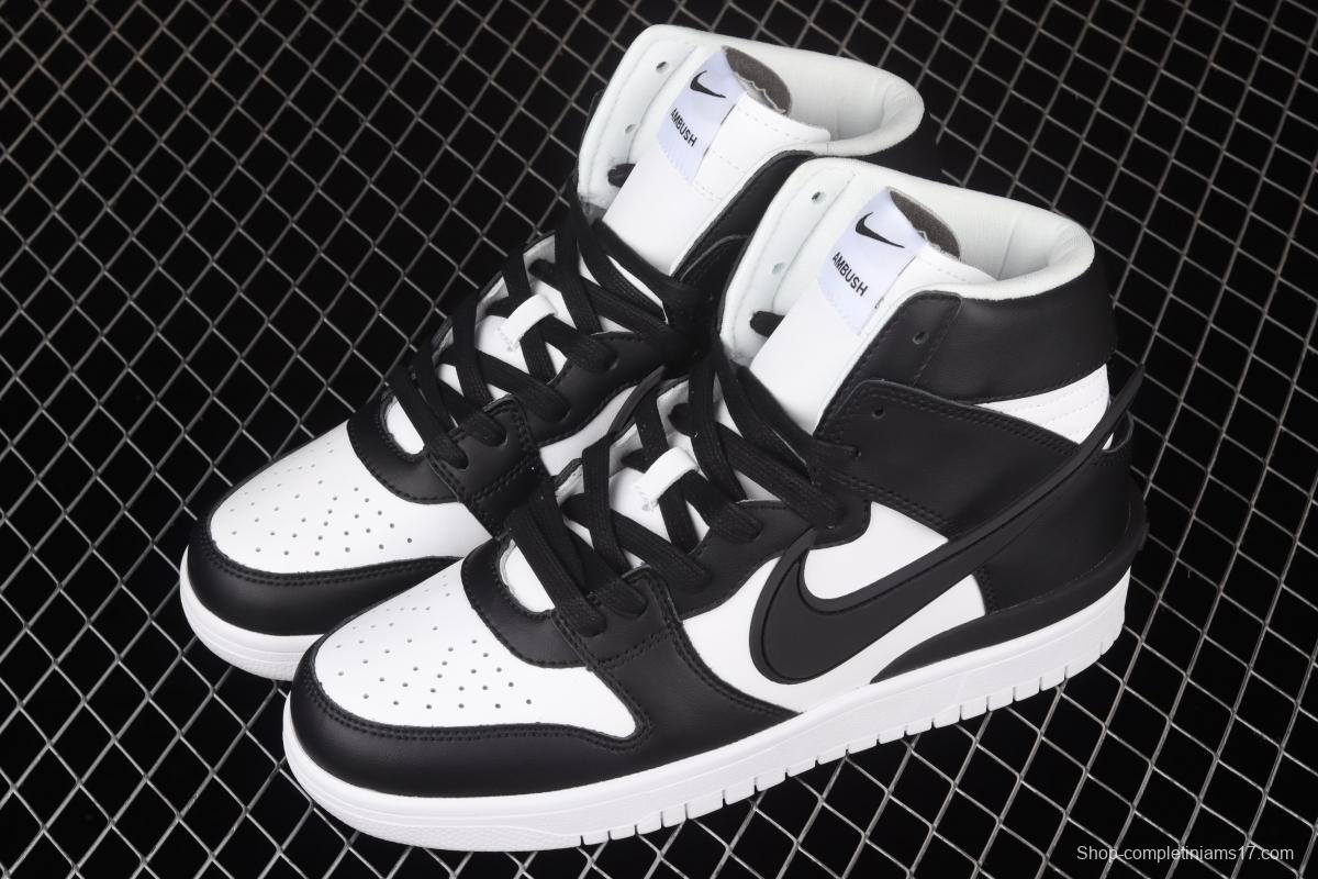 Ambush x NIKE DUNK High Black black and white panda high-top casual board shoes CU7544-001