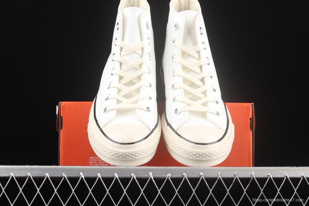 Converse Chuck 70 Converse white leather high-top casual board shoes 167064C