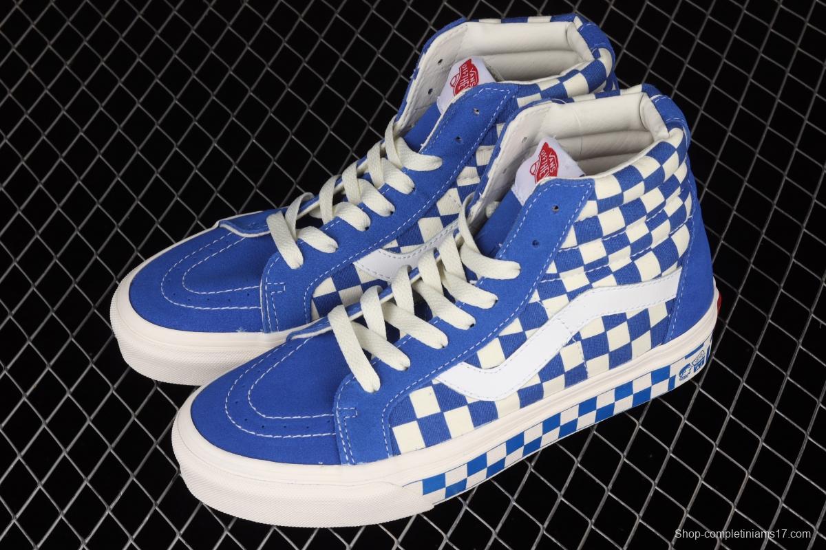 Vans SK8-Hi Vans Anaheim chessboard checkered high top casual board shoes VN0A38GF2U8