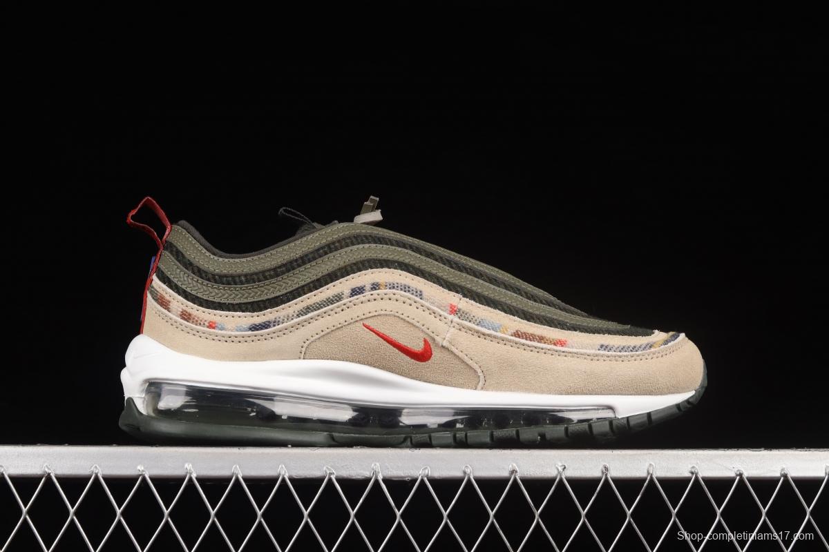 NIKE Air Max 97 brown color matching bullet air cushion running shoes DC3494-992