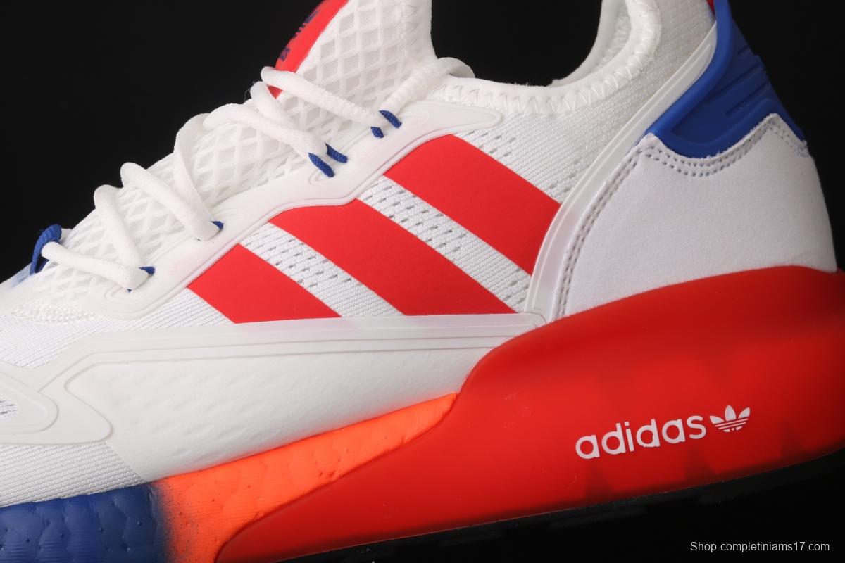 Adidas ZX 2K Boost FV8588 2020 summer new clover popcorn vintage running shoes