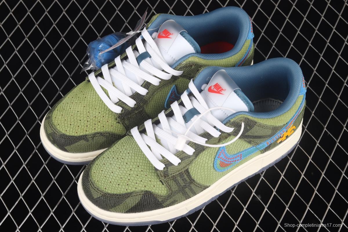 NIKE DUNK Low Siempre! Familia Green lizard Day of the Dead SB smashing rebounds sports shoes DO2160-335