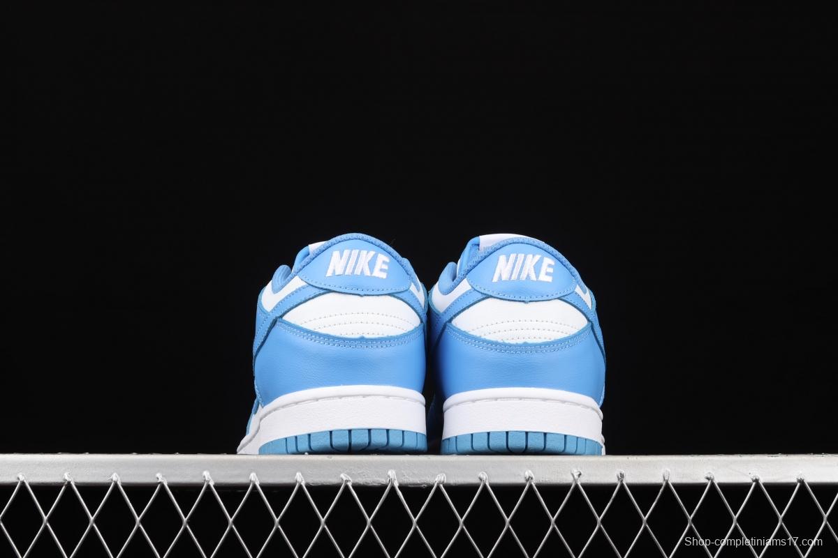 NIKE DUNK Low University Blue White Blue North Carolina White Blue Slam Dunk Series low side Leisure Sports Skateboard shoes DD1391-102