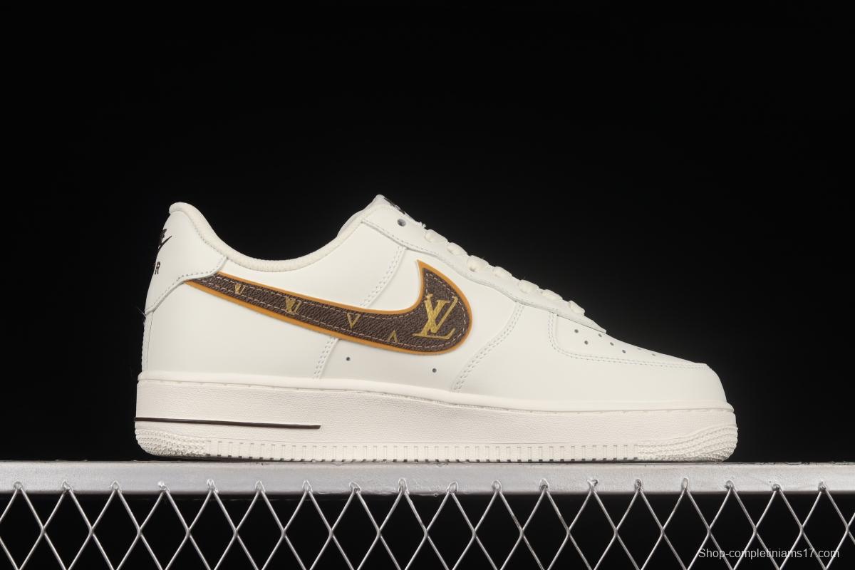 LV x NIKE Air Force 1'07 Low joint custom low-top casual sneakers KV3696-880