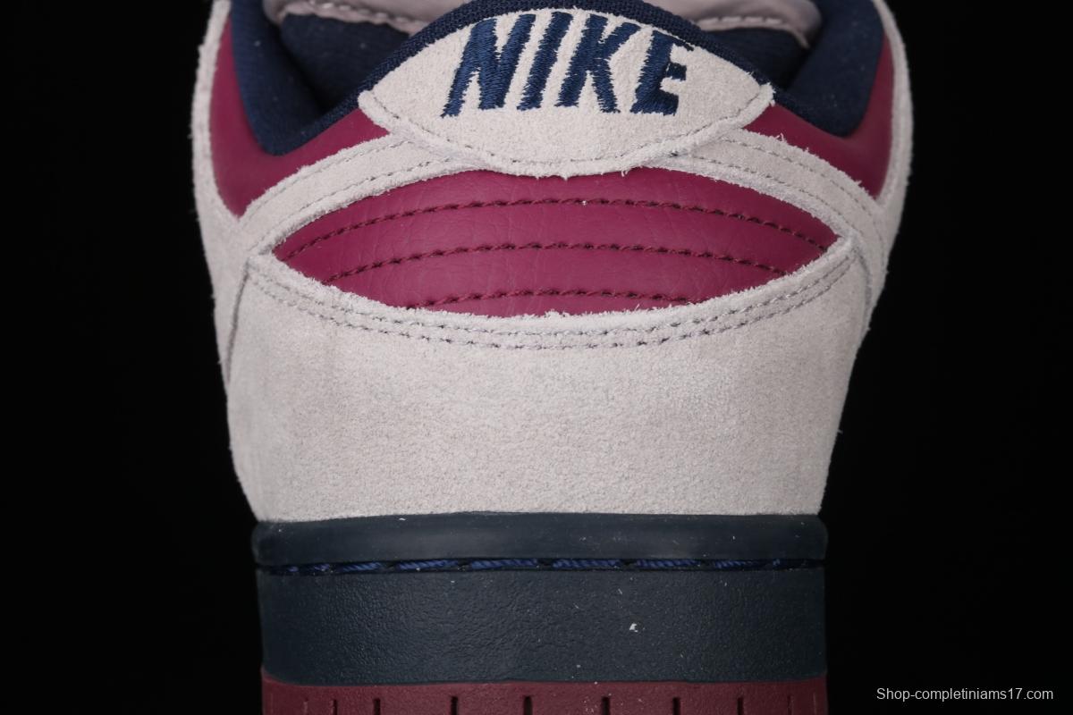 NIKE DUNK Low SB True Berry Bordeaux red and gray dunk series low-side leisure sports skateboard shoes BQ6817-001