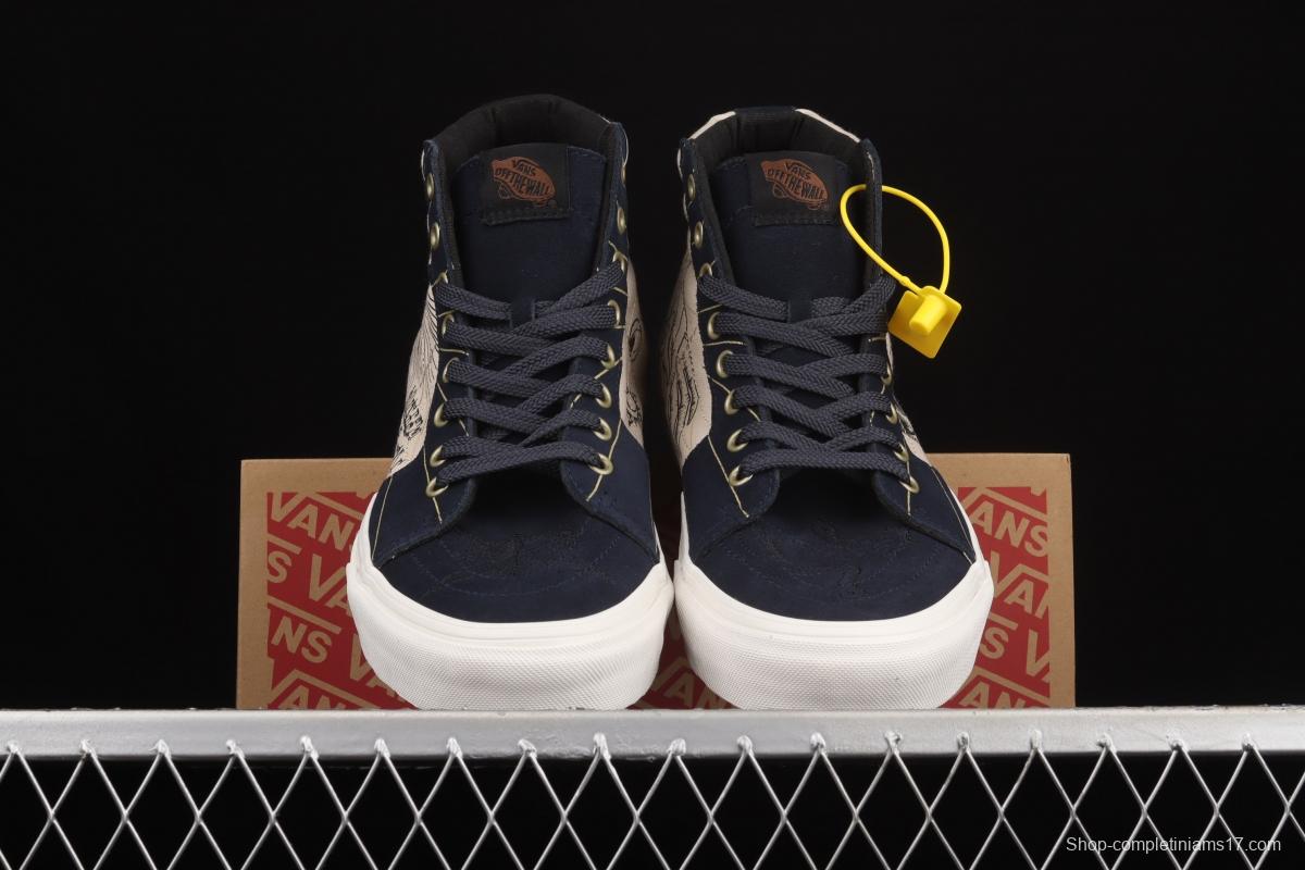 Vans Sk8-Hi retro sun snake pattern high-top casual board shoes VN0A32QG4UA