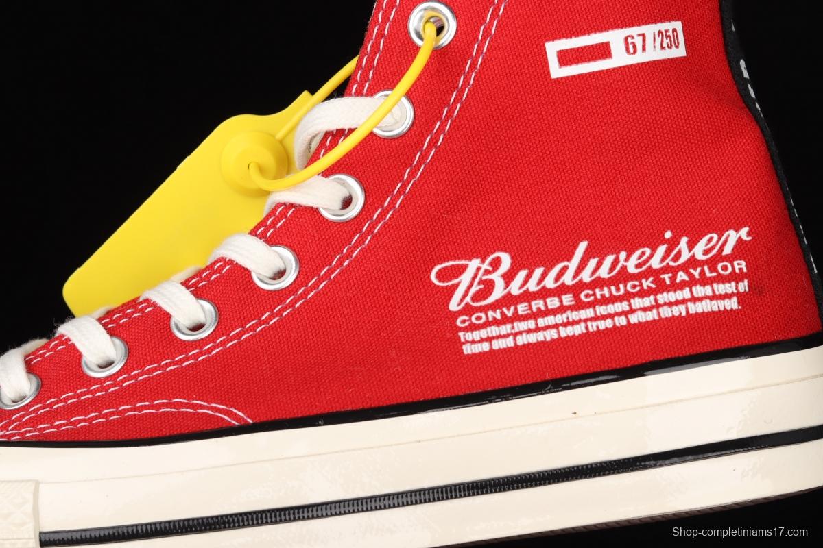 Budweiser x Converse Chuck 70 co-signed Budweiser limited edition couple canvas shoes M9697