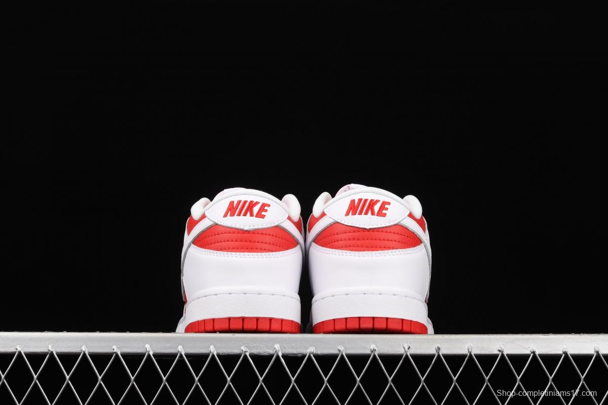 NIKE DUNK SB Low reverses white and red university red buckle rebound fashion leisure board shoes DD1391-600