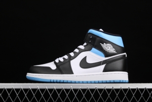 Air Jordan 1 Mid SE black, white and blue BQ6472-102