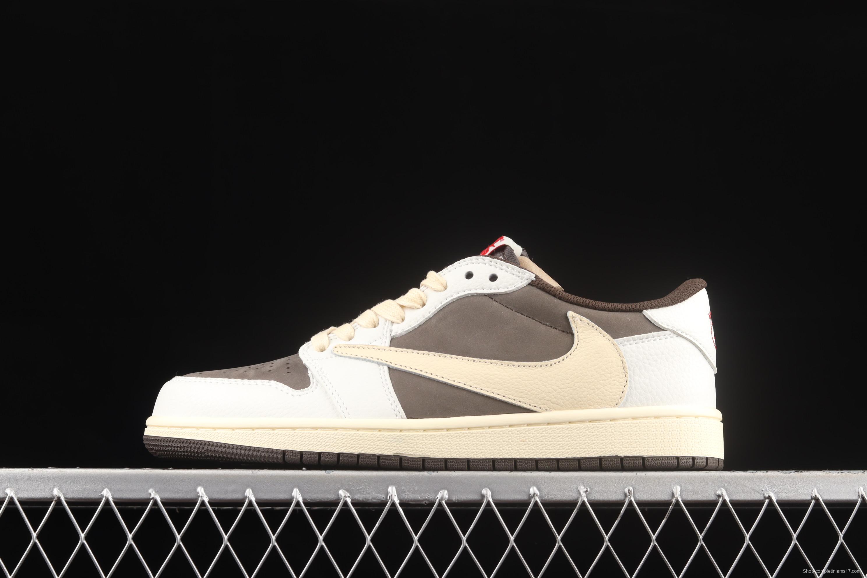 Fragment design x Travis Scott x NIKE Air Jordan 1 Low OG TS Joint Lightning Barb CT8527-086