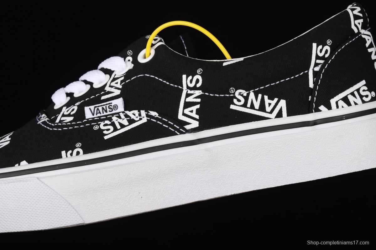 Vans Era's new classic black-and-white LOGO letter printed lightweight low-top shoes VN0A54F1QW7