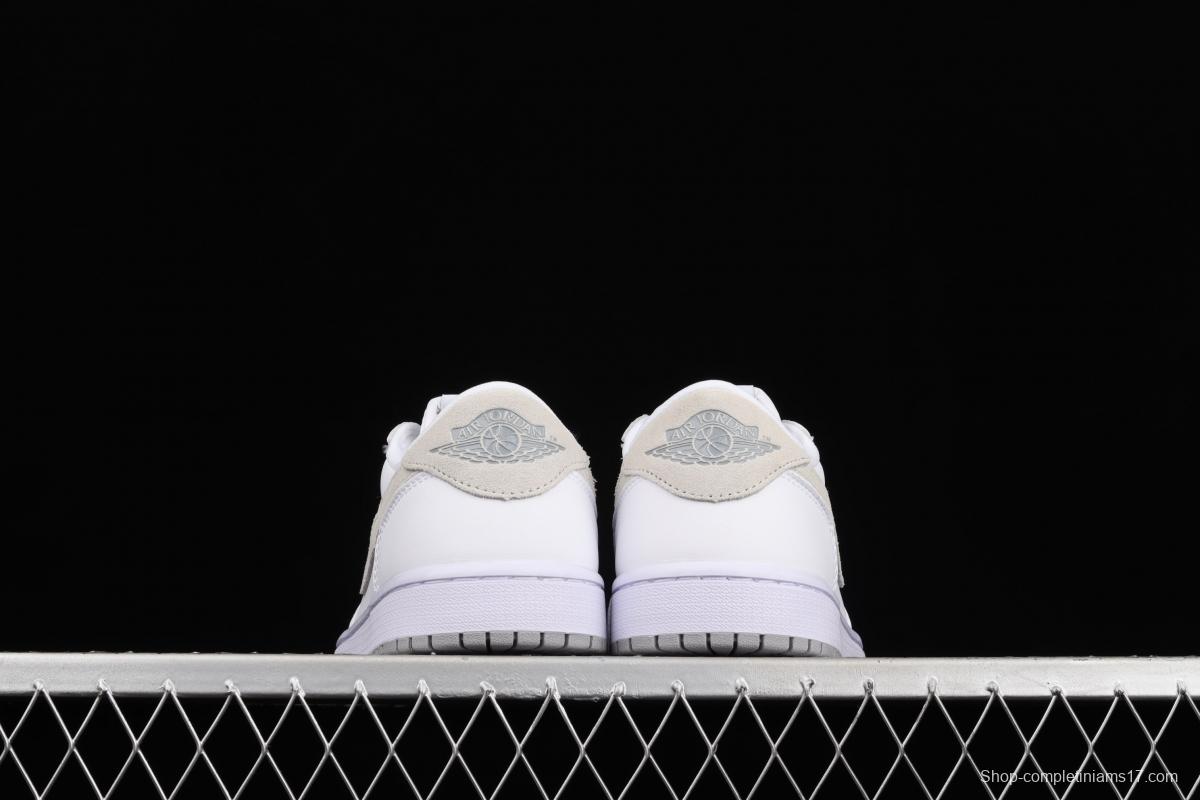 Air Jordan 1 Low OG white-gray low-top basketball shoes CZ0858-100