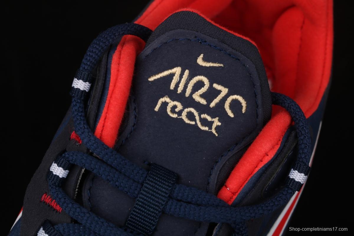 NIKE Air Max 270React new high-frequency mesh function half-palm air cushion running shoes CT1280-400