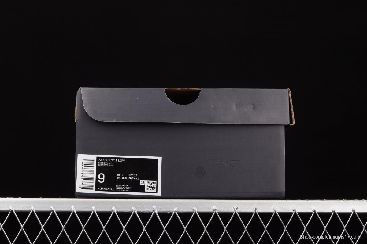 Uninterrupted x NIKE Air Force 1 MORE THAN rice dark blue signature graffiti all over the sky star low-top casual board shoes NU6602-301