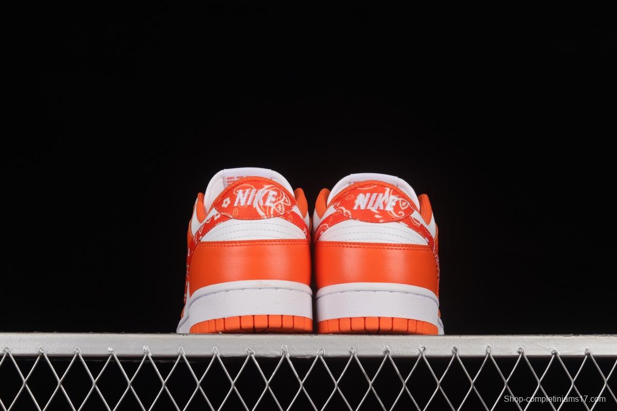 NIKE DUNK Low Cashew Blossom White Orange SB Buckle Breakbackboard Fashion Casual Sneakers DH4401-103