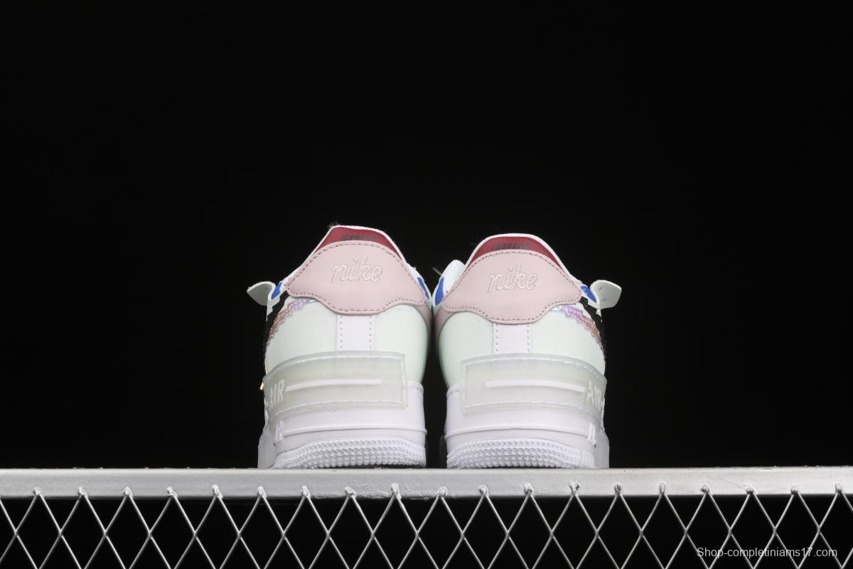NIKE Air Force 1 ShAdidasow light weight heightened low-top board shoes CV8480-300