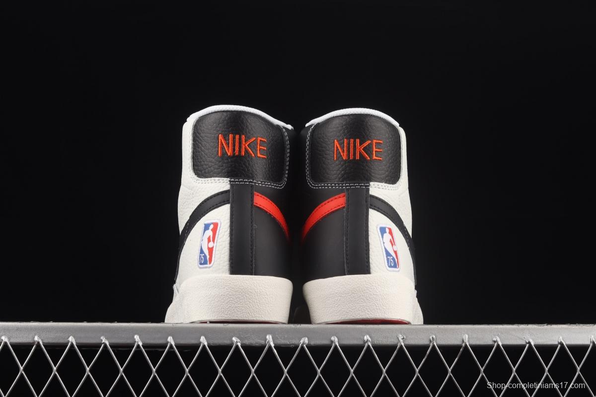 NBA x NIKE Blazer Mid'77 EMB Trail Blazers high-top casual board shoes DD8025-101