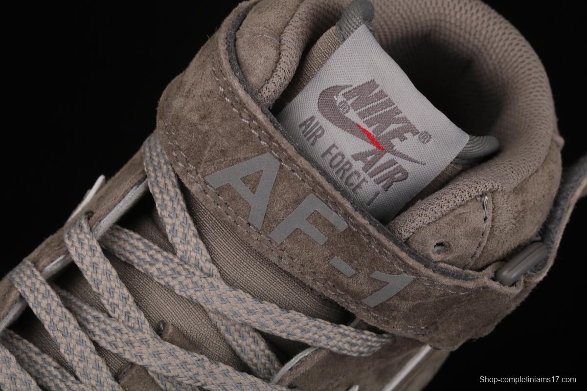 NIKE Air Force 11607 Mid Space Ash 3M reflective casual board shoes AA1118-003