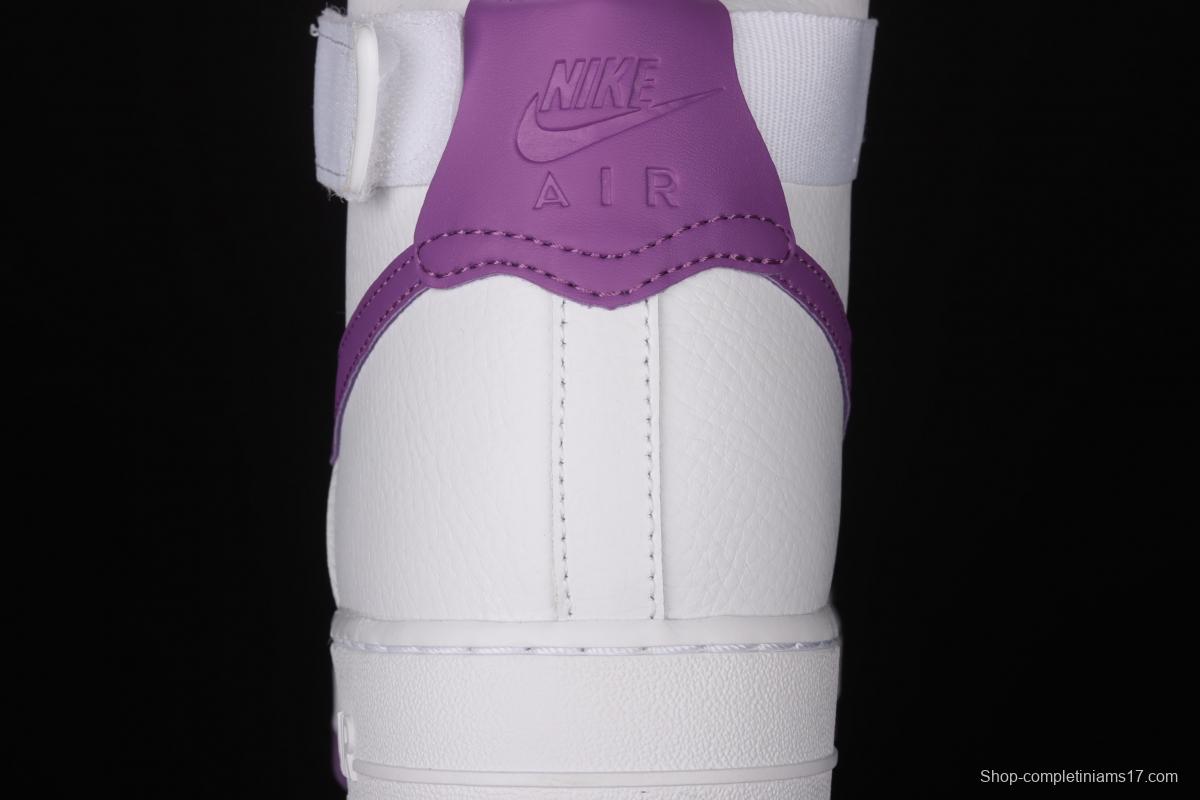 NIKE Air Force 1 High'07 white purple high top casual board shoes 334031-112