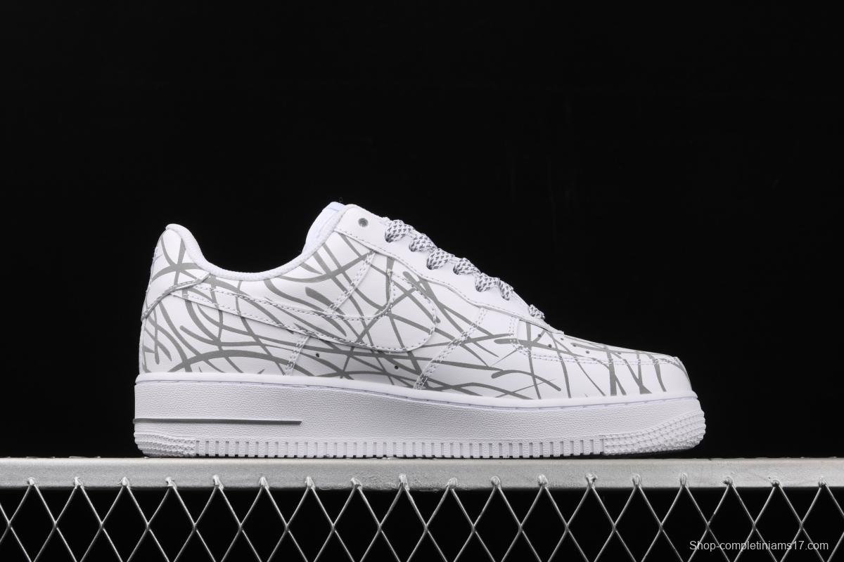 NIKE Air Force 1 Low classic 3M reflective low-top casual board shoes Nmuri 0299
