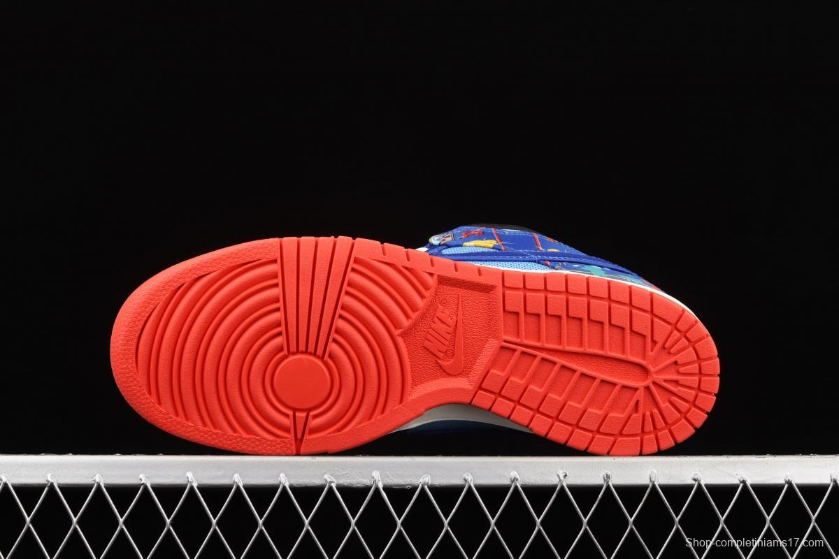 NIKE SB DUNK Low dunk series blue-red firecrackers scraping music low-side leisure sports skateboard shoes DD8477-446