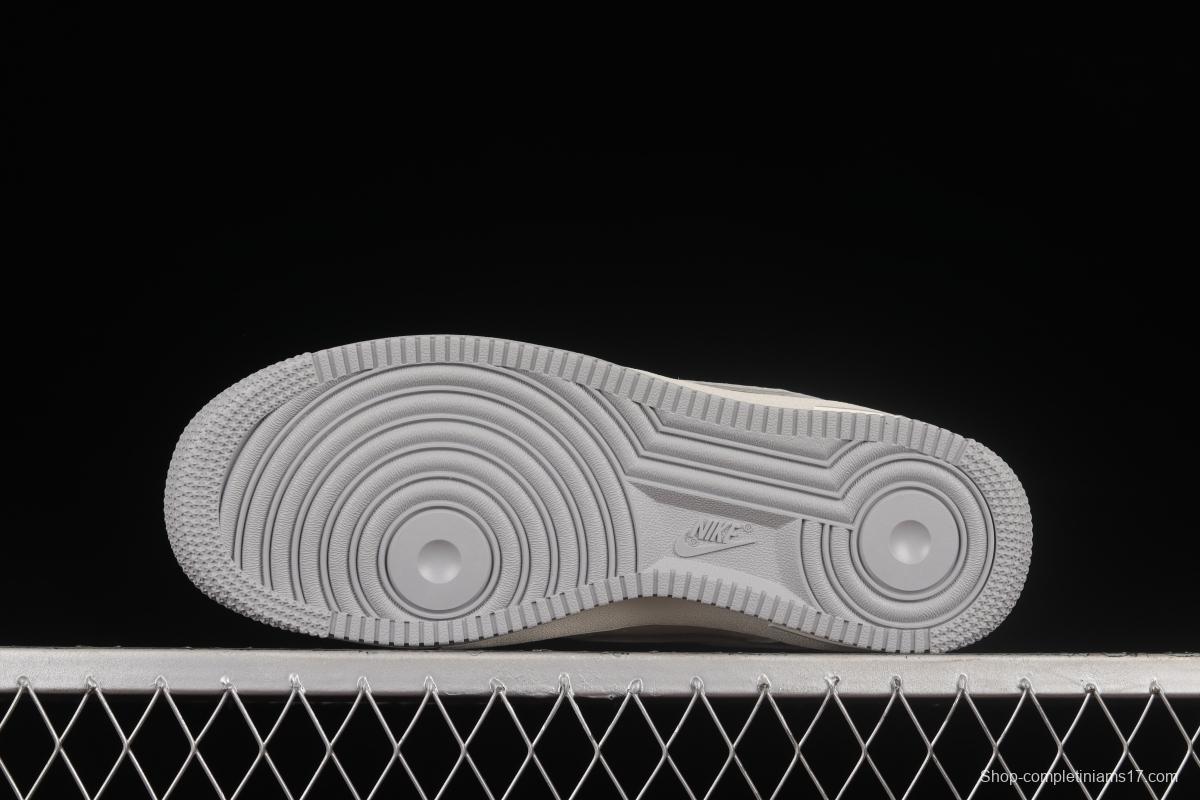 Stussy x NIKE Air Force 1 Low Stussy Co-branded White Gray White Reflective Starry Low Top Casual Sneakers ST2022-616