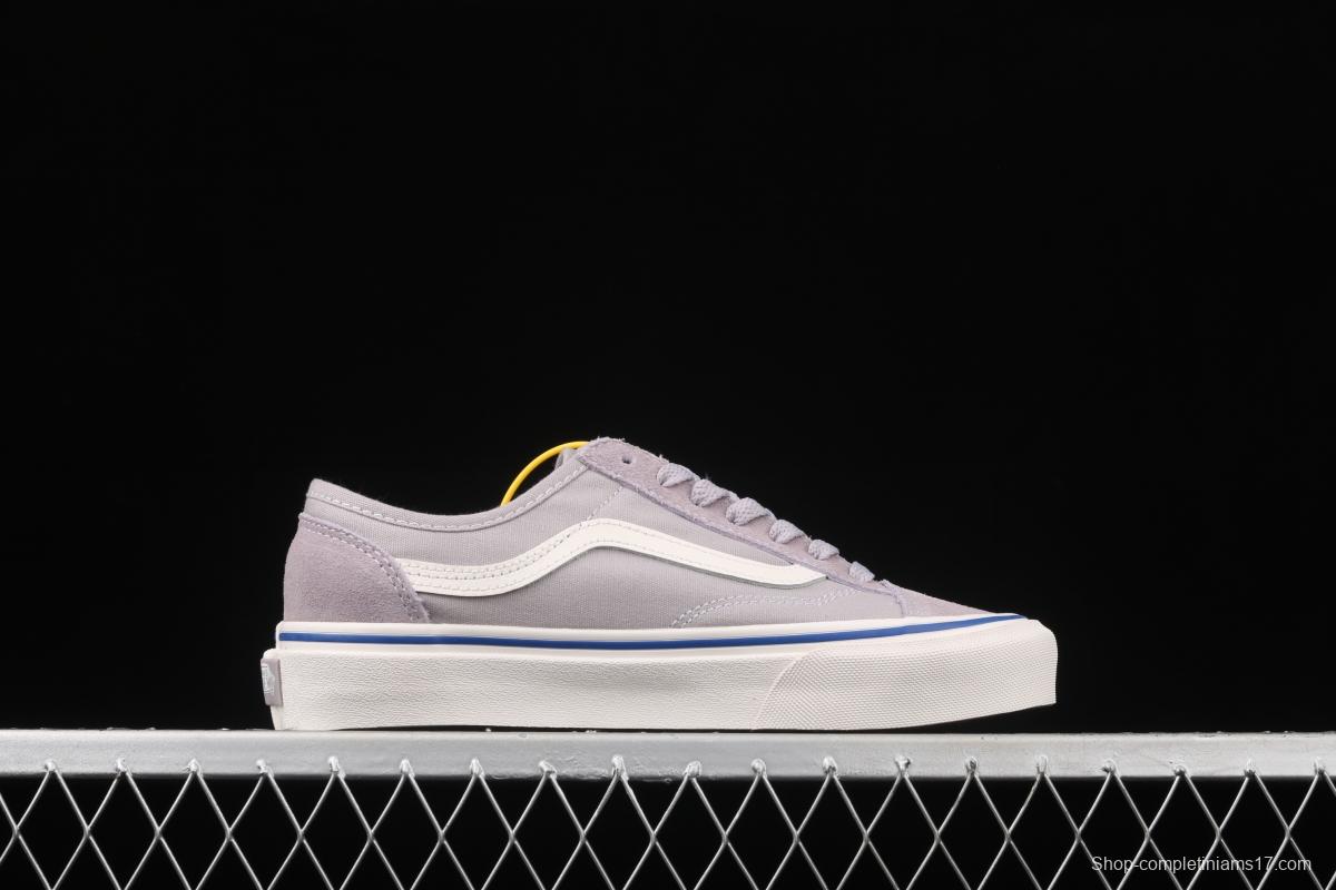 Vans Old Skool taro purple side stripes low-edge light canvas shoes VN0A54F44U1