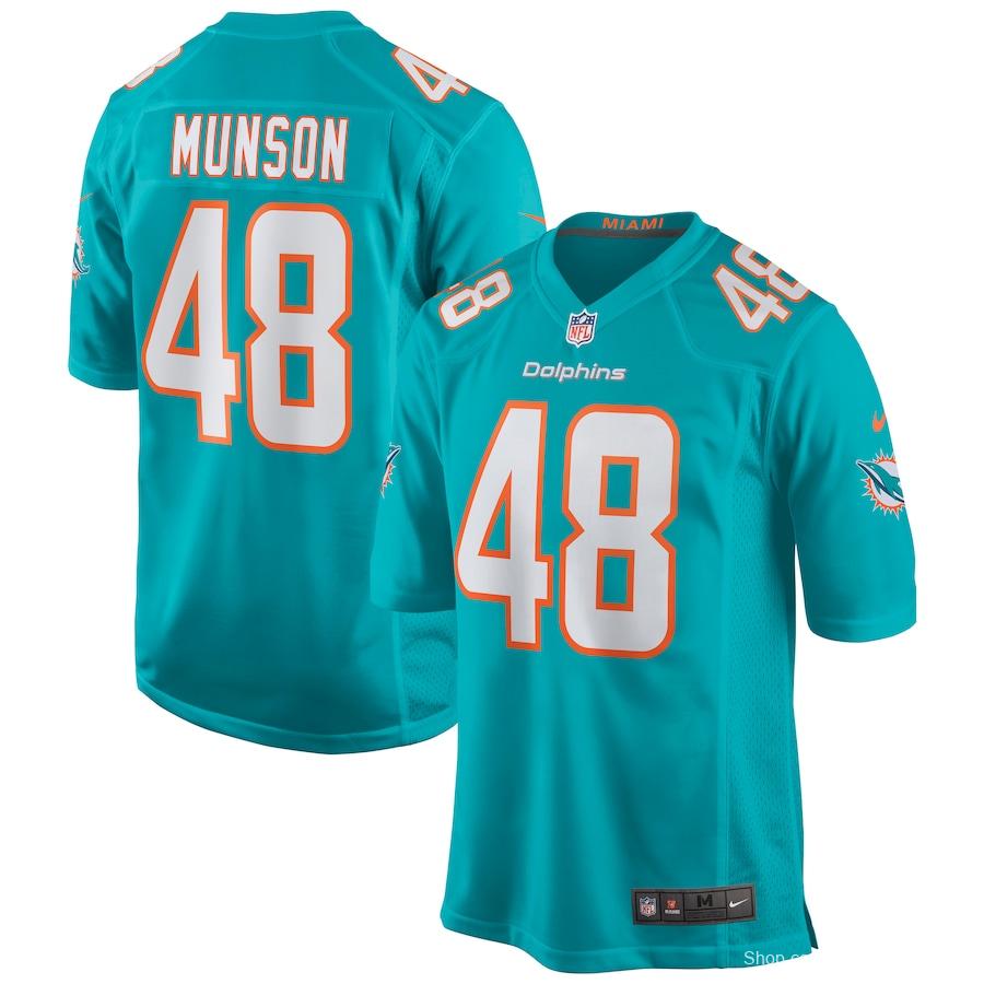 Men's Calvin Munson Aqua Player Limited Team Jersey