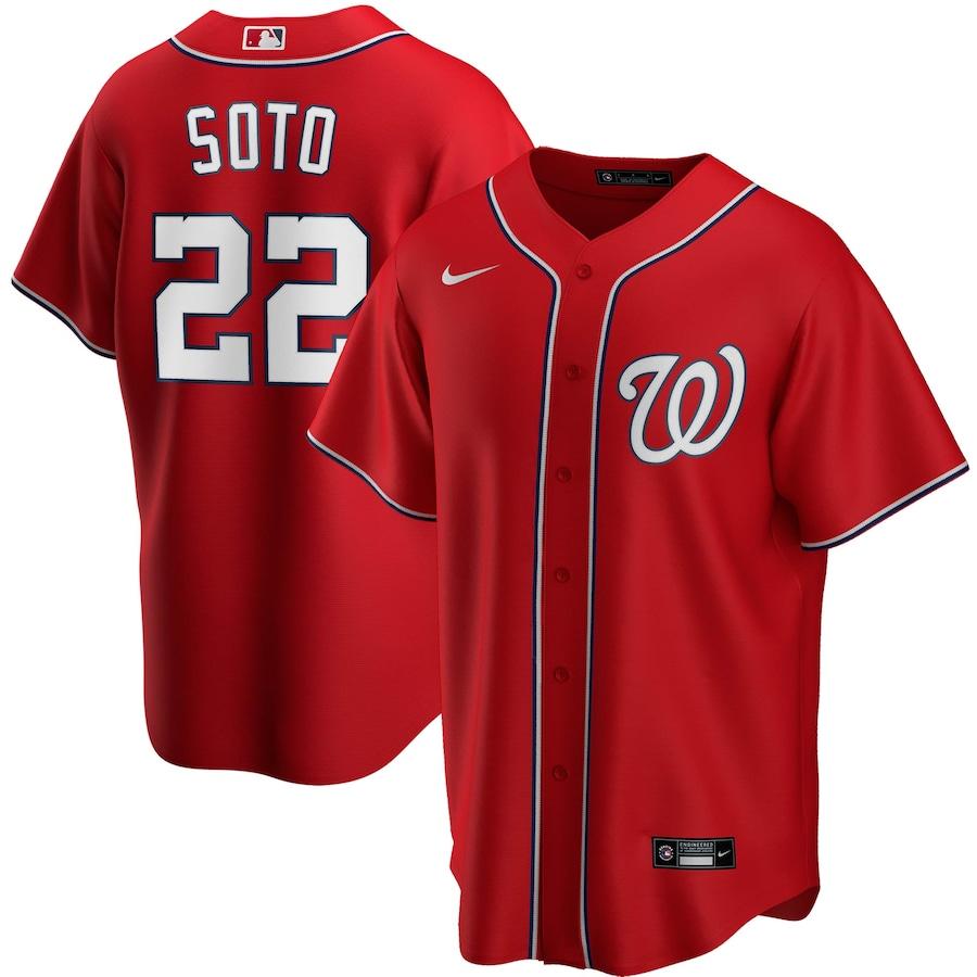 Men's Juan Soto Red Alternate 2020 Player Team Jersey